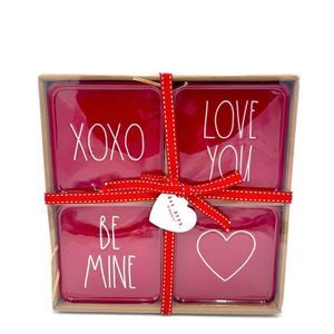 Rae Dunn Ceramic Valentines Coasters